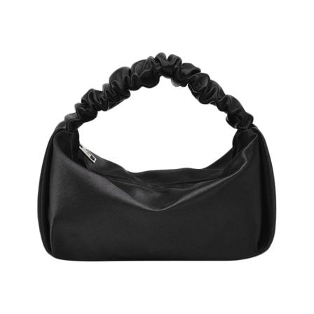 Alexander Wang, Scrunchie Bag in Satin Zwart, Dames, Maat:ONE Size