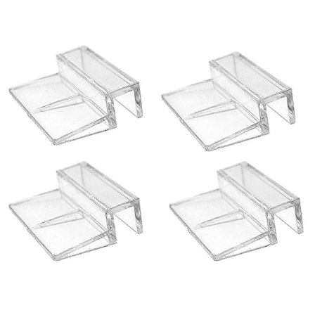 4 stk. 6/8/10/12 mm Akryl Akvarium Fisketank Glas Fast Dæksel Klips Klemme Beslag Holder Hylde