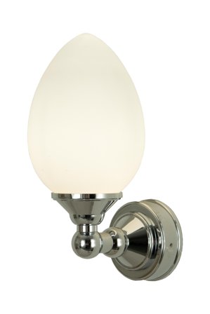 Aneta Lighting LUIGI vegglampe bad, krom/opal, IP44, G9
