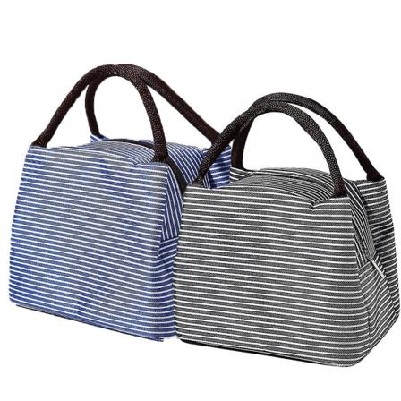 2-pack isolerad lunchväska, vattenavvisande, termisk lunchorganiserare (svart och marinblå)