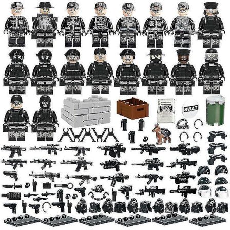 Military Dolls City Minifigures Weapons Guns Dog Particles Building Blocks Toys