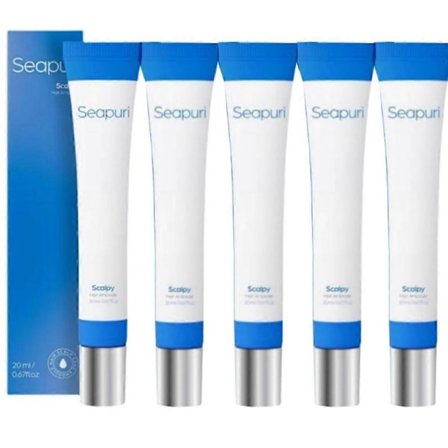 1-5x Seapuri Hodebunnsampulle for Hår, Hårtap & Gjenvekst | Hodebunnsbehandling med Salisylsyre, Mentol, for Menn & Kvinner