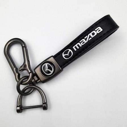 Personlig bilnøglering i metal med logo - Læder nøglering til mænd Op Opel Silver Hardware