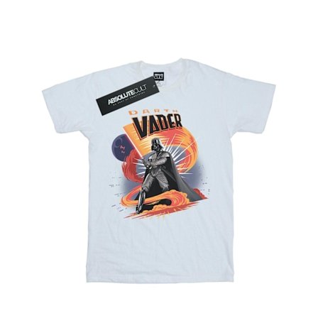 Star Wars Boys Darth Vader Swirling Fury T-shirt 9-11 år Vit