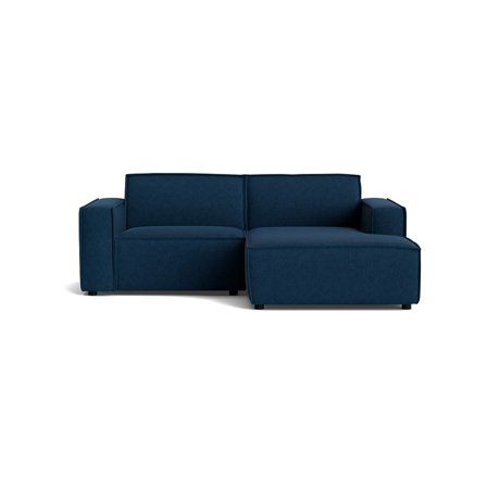 Lyon Lille Chaiselong Sofa, Højrevendt - Aragon Blå, Kompakt Design 225x160x80cm - Perfekt til Små Stuer & Lejligheder - Komfortabel Chaiselong Sofa