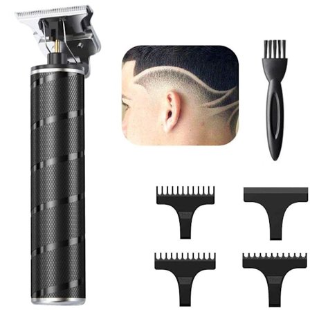 Elektrisk hårtrimmer T-blad Trimmer för män Uppladdningsbar Svart KLB
