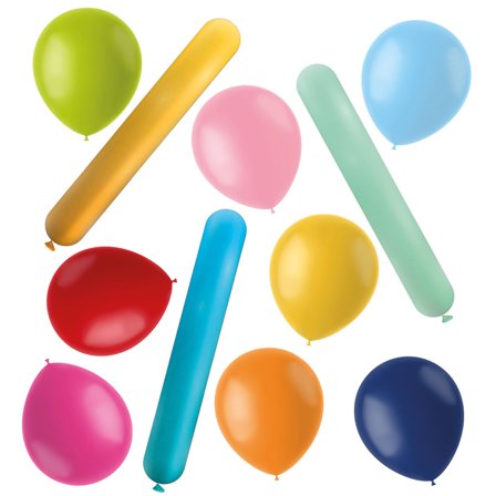 Ballongmix Olika Färger & Former Matt