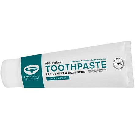 Green People Fresh Mint & Aloe Vera Toothpaste With Fluoride 75 ml, Medicin & Pleje, Mund & Tandpleje, Tandpasta