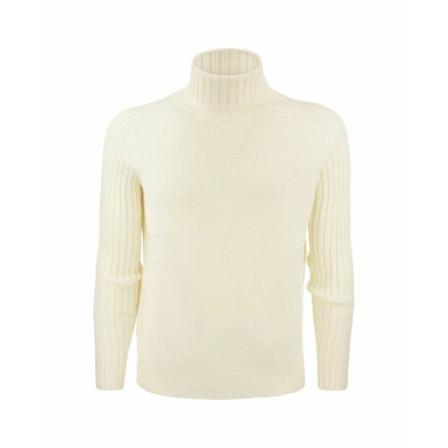 Tagliatore Turtleneck Jumper Hvid, Herre Rullekraver