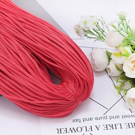 Macrame Rope Nylon Snor RØD
