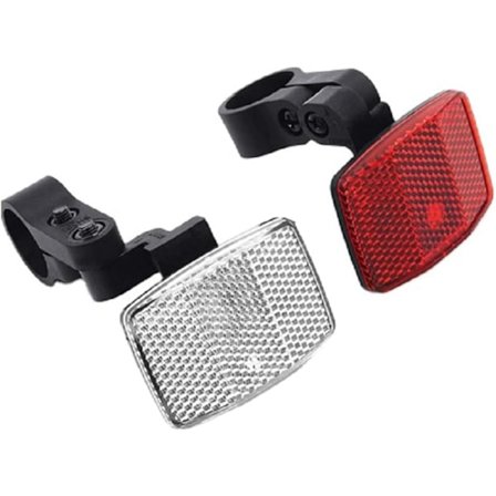 2 stk. For- og bagreflekser til cykel Cykelhjul Egerreflekser Beslag Cykel Plastik Baglygter til racercykel, mountainbike