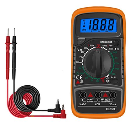 LCD Digitalt Multimeter, Høykvalitets Voltmeter Amperemeter Ohm