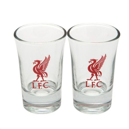 Liverpool FC Shot Glass Set (2-pack) One Size Transparent/Röd