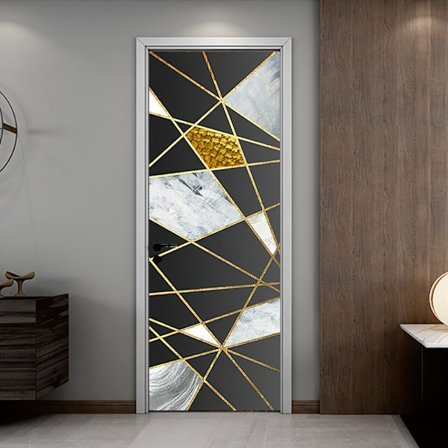 Itsekiinnittyvä oven tarra 3D geometrinen marmori tekstuuri koriste valokuva taustakuva seinätarrat olohuone makuuhuone koru seinämaalaus