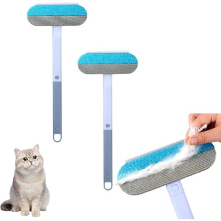 4-i-1 fjerner til kæledyrshår, multifunktionelt hårfjerningsværktøj med ekstra langt håndtag, effektiv kæledyrshårbørste til hunde og katte, fjerner 