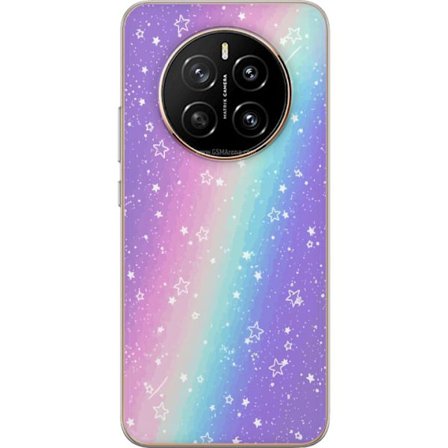 Kompatibel Mobilcover til Honor Magic7 Rainbow-farvet pastelbaggrund med hvide stjerner og glitrende prikker i blød overgang