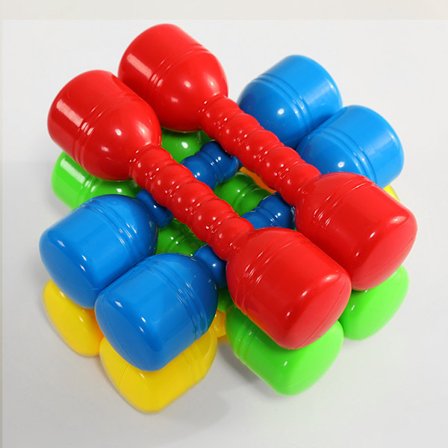 (Fire farger) Plast Hantler, Barn Hantler Fitness Sport Leke