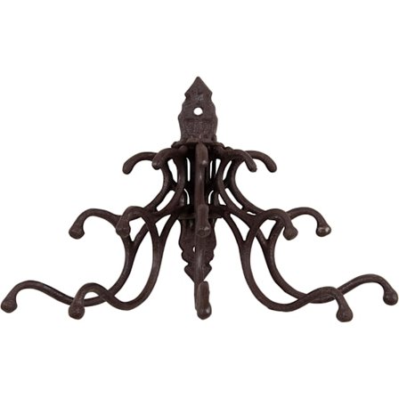 Antik väggkrok i gjutjärn, kreativ krok (rostfärg)