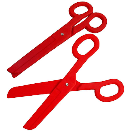 2 stk. Gigantiske Saks Rekvisitter Falske Saks Rekvisitter Halloween Plastik Stor Saks Rekvisit