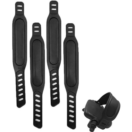 Cykeltilbehør Pedalstropper 2 par justerbare længde pedalremme Cykelstropper Pedalstropper Pedalstropper Gummi Pedalstropper Gummi skridsikre