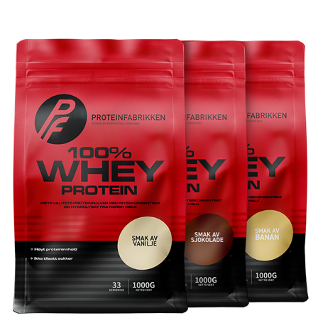 Plukk og velg 100% Whey, 3x1kg