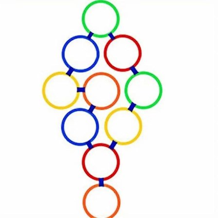 Hinkesten Sæt Hinkesten Ring Spil med Ringe Konnektorer Opbevaringstaske Udendørs Indendørs Forhindringsbane til Børn Legeplads Balance 