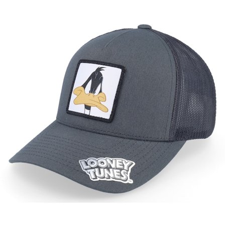 Looney Tunes - Grey - trucker - Cap - Daffy Duck Face Grey Trucker - Hatstore