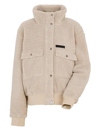 Edla Girls Jkt Fz Outerwear Fleece Outerwear Fleece Jackets Beige Didriksons