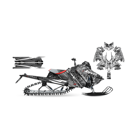 Tarrasarja SweTown Elys-850-Khaos-Valkoinen - Polaris Axys 800 Pro RMK 163 2016-2020