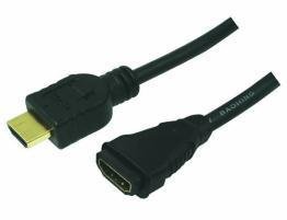 LogiLink HDMI-Kabel Anschl. 19pin St/Bu 5,0 1.4 Go