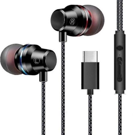 Hodetelefoner Type-c In-ear Usb-c Hodetelefoner Kablede headset med mikrofon Hodetelefoner—PA
