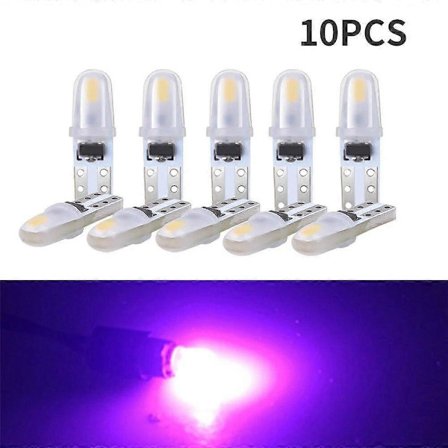10 stk. T5 Bil LED Pærer Instrumentbræt Lys 3014 2SMD LED Lys 12V Bil Interiør Lys Auto Side Kile Instrument Måler Lampe Pærer