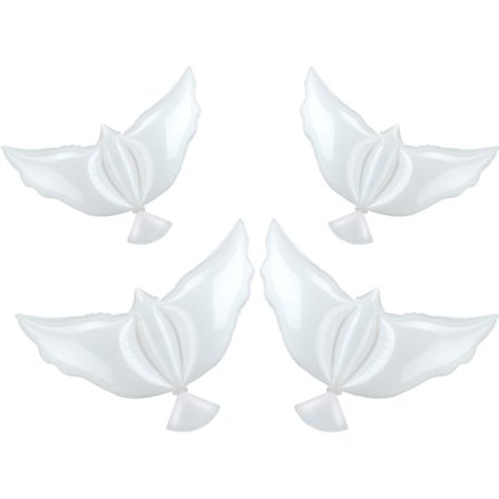 4 stk. fredsdue ballon hvid mindeballon due fugle ballon ceremoni festpakke