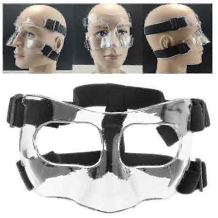 Justerbar Klar Nesebeskytter for Brukket Nese - Ansiktsskjermmasker for Fotball, Basketball & Mer (FMY)