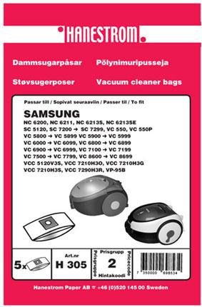 HANESTRÖM Dammsugarpåsar SAMSUNG VCC 7210H3O