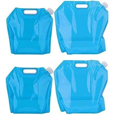 4 kpl / 30L kokoontaitettava vesisäiliö 2 x 5L + 2 x 10L vesipussit, kokoontaitettava vesisäiliö Vesisäiliö leirintäurheiluun