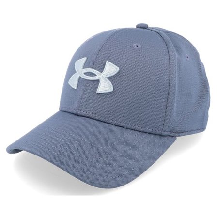 Under Armour - Blå flexfit Keps - Blitzing Downpour Gray Flexfit @ Hatstore