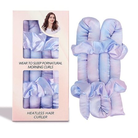 Lämpöä vapaa hiusten kiharrin - Satiini lämpöä vapaa kiharrin hiusnauha yökiharat, ei lämpöä lämpöä vapaa kiharrin DIY hiusrullat tyyliväline