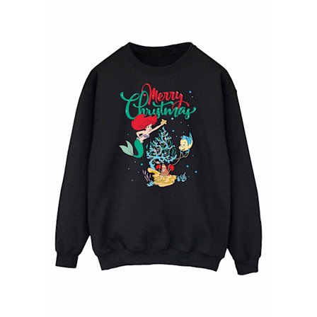 Disney Dam/Damer Prinsessan Ariel God Jul Sweatshirt