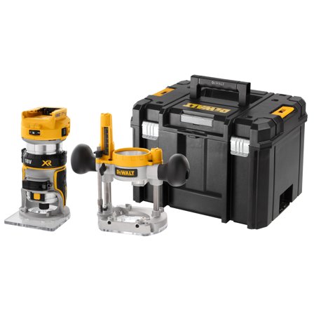 Dewalt DCW604NT-XJ Håndoverfres uten batteri og lader, Maskiner