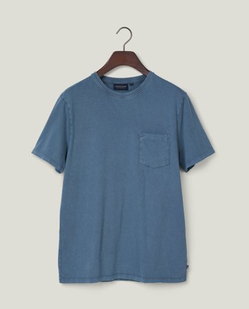 Lexington T-shirt i mellemvægt økologisk bomuld, mellemblå