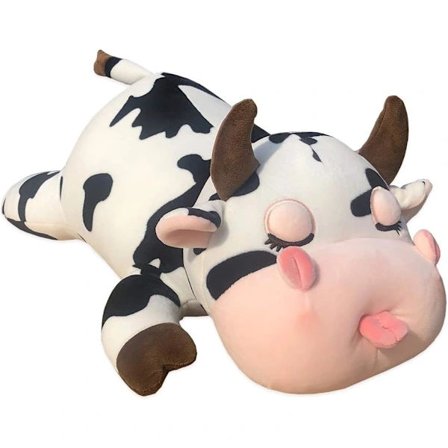 Ko plyschkudde, bedårande ko gosedjur, stoppat bondgårdsdjur,A