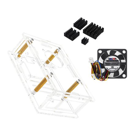 Case för RPI 5 med valfri kylfläkt Värmeavledningsskåp Cover