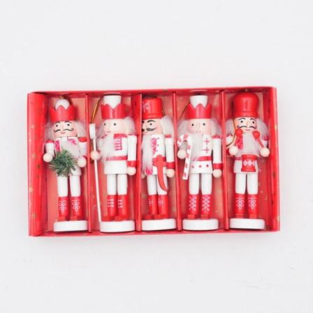 5 kpl/6 kpl Gold Nutcracker Puppet Christmas Cartoon Dolls 3 3 3