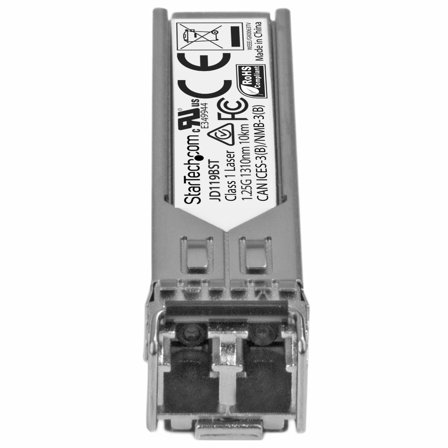StarTech HPE JD119B Compatible SFP Module, 1000BASE-LX, 1GbE Single Mode (SMF) Fiber Optic Transceiver, 1GE Gigabit Ethernet SFP, LC Connector, 10km,