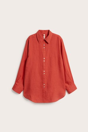 Kappahl | Linneskjorta Röd 2XL | Röd