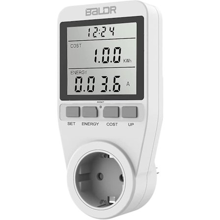 Electricity Meter 3680w, Electricity Meter For Socket, Energy Cost Meter With Large Lcd Screen And Maximum Overload Protection, Electricity Meter For
