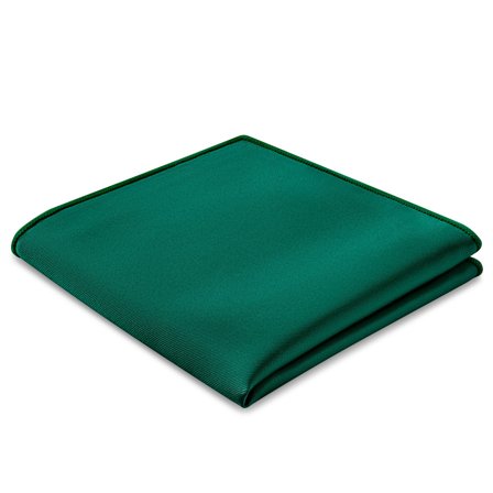 Pañuelo de bolsillo de satén verde esmeralda para hombres - Pañuelos de bolsillo de color liso