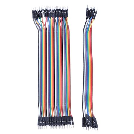 40 st 20cm 2.54mm Han-Till-Han Breadboard Jumpertråd Kabel För