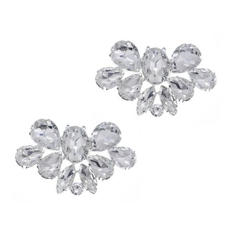 1 par (2 stk) Rhinestone Sko Dekorationer Aftagelig Sko Clip